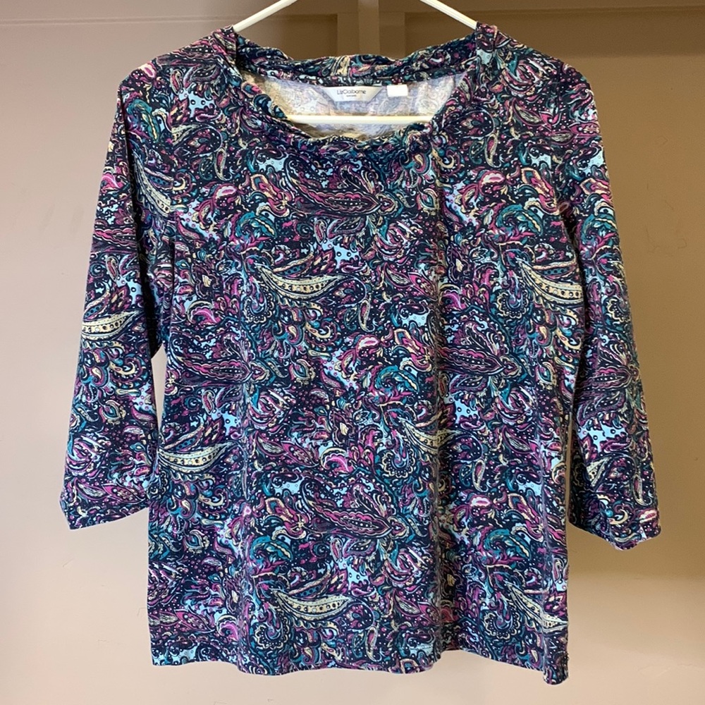 Liz Claiborne Paisley Top